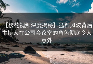 【樱花视频深度揭秘】猛料风波背后，主持人在公司会议室的角色彻底令人意外