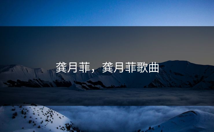 龚月菲，龚月菲歌曲